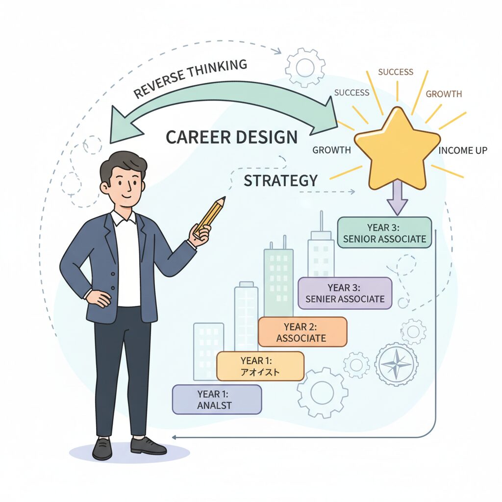 逆算思考でキャリアを設計すべき理由 のイメージ