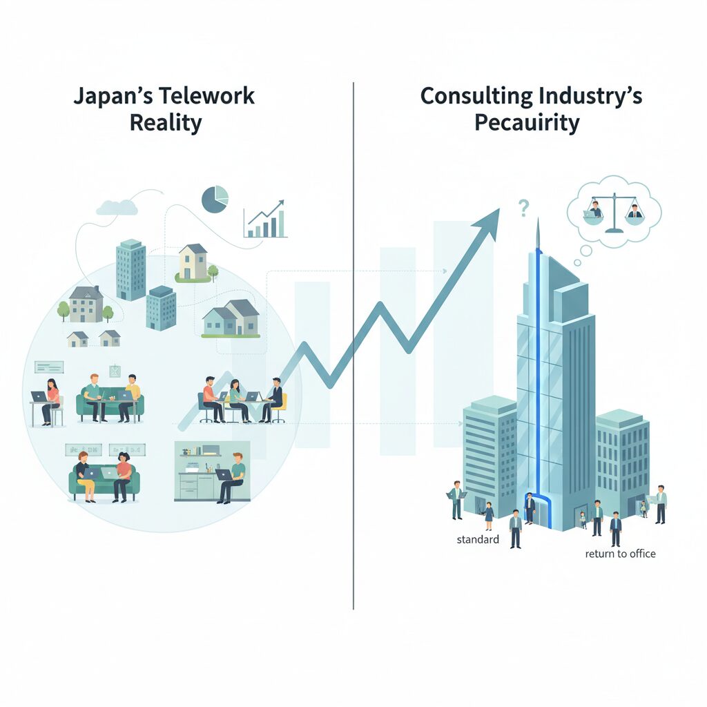 データで見る日本のテレワーク実態とコンサル業界の特異性 のイメージ