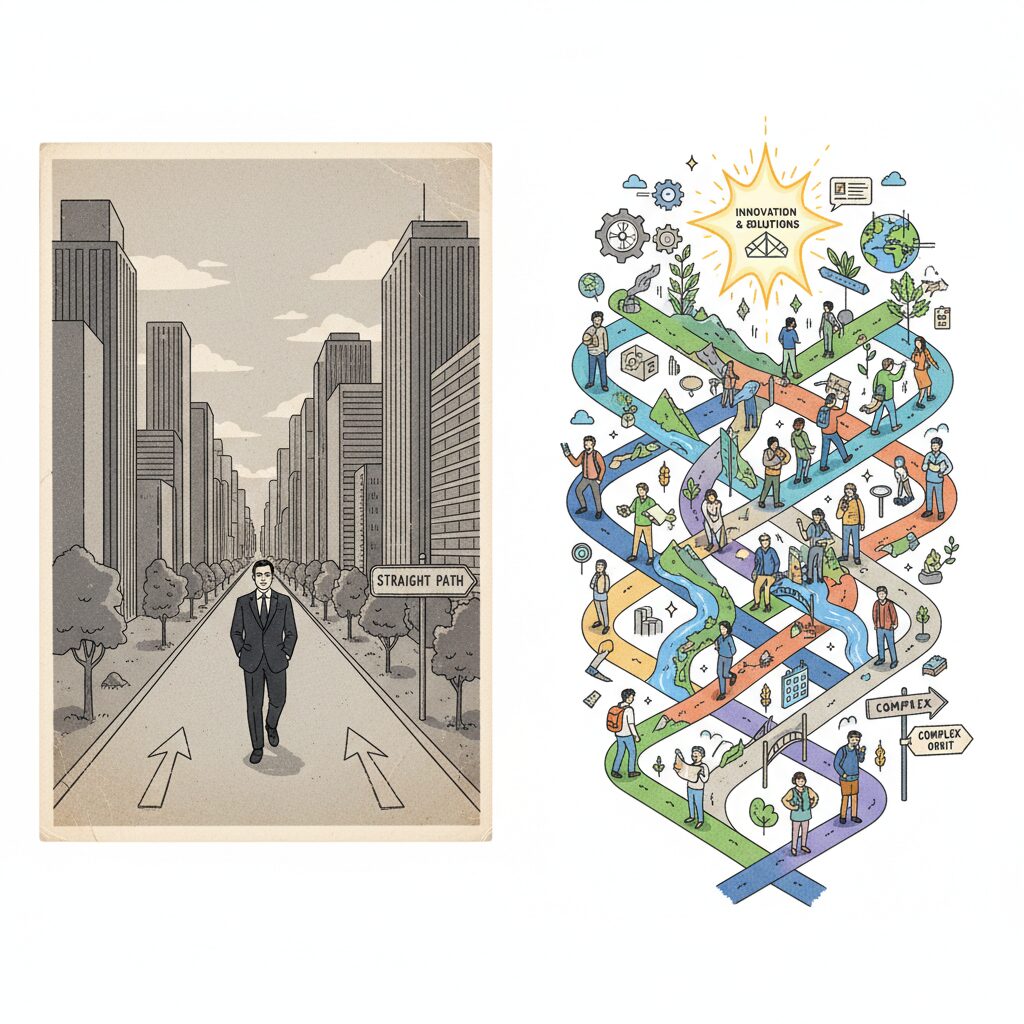 なぜ今、非線形キャリアを持つ人材の需要が高まっているのか のイメージ