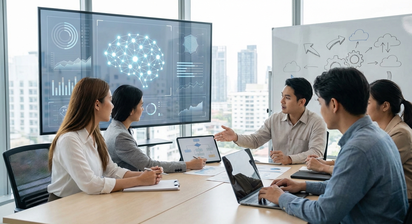 生成AIが変えるコンサル業務：リサーチ効率化から組織変革へ のイメージ